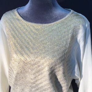 💕NWT💕 Worthington cream gold speckled sweater size small